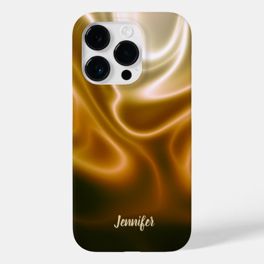 Gouden golven van zijde Case-Mate iPhone case (Achterkant)