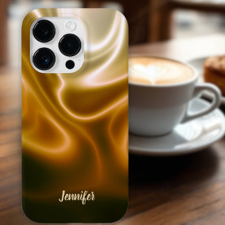 Gouden golven van zijde Case-Mate iPhone 14 pro hoesje