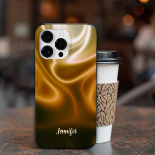 Gouden golven van zijde Case-Mate iPhone 14 pro max hoesje