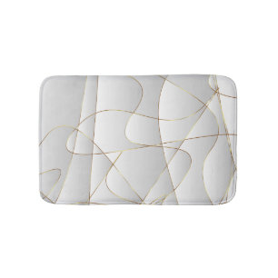 Gouden golvende lijnen badmat