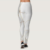 Gouden golvende lijnen leggings (Achterkant)
