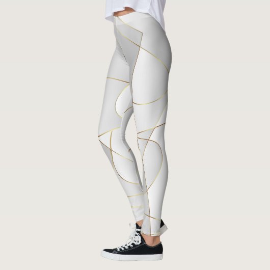 Gouden golvende lijnen leggings (Links)