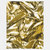 Gouden golvende metallic look fleece deken (Voorkant)