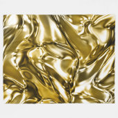 Gouden golvende metallic look fleece deken (Voorkant (Horizontaal))