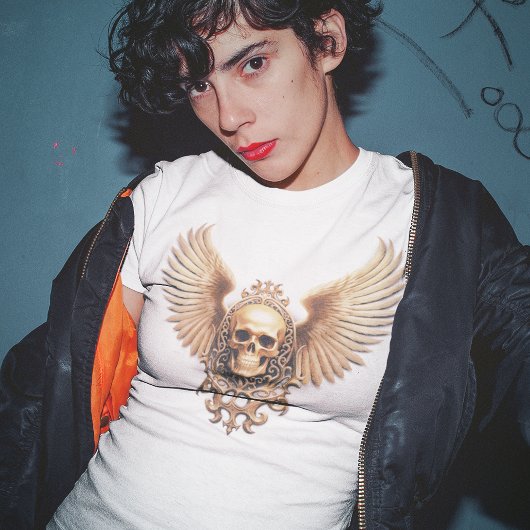 Gouden Gotische Schedel Sigil van Hemelvaart T-shirt