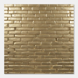 Gouden Gouden Bakstenen Patronen Elegant Minimalis Behang