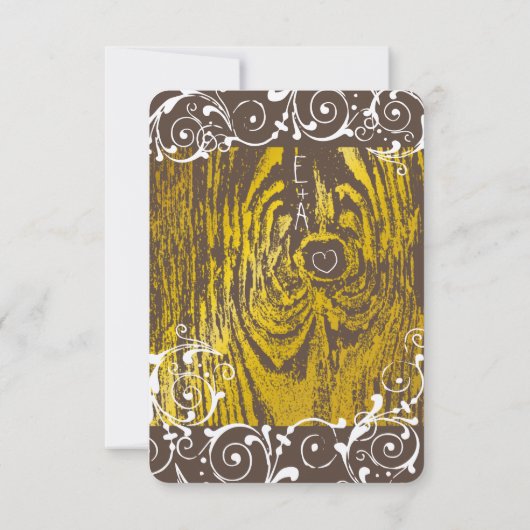  gouden gouden brauwwril bruiloft RSVP kaartje (Achterkant)