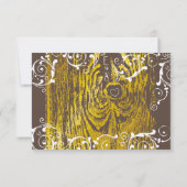  gouden gouden brauwwril bruiloft RSVP kaartje (Achterkant)