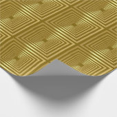 Gouden gouden geometrische vierkanten Inpakpapier (Hoek)