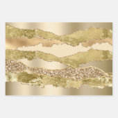 Gouden gouden glitter metallic glanzende folie chi inpakpapier vel (Voorkant 3)