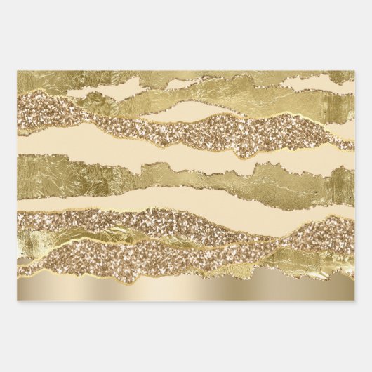 Gouden gouden glitter metallic glanzende folie chi inpakpapier vel (Voorkant 2)
