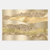 Gouden gouden glitter metallic glanzende folie chi inpakpapier vel (Voorkant)