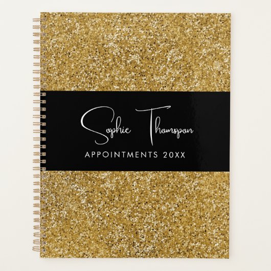 Gouden Gouden Glitter Nieuwjaar Planner (Voorkant)