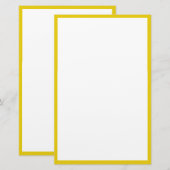 Gouden Gouden Gouden Rand Randen Wit Aangepaste Kl Briefpapier (Voorkant / Achterkant)