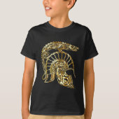 gouden gouden goudstang, helmforge in gouden textu t-shirt (Voorkant)