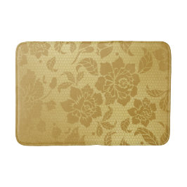 Gouden Gouden Honingraat Bloemen Floral Elegant Badmat