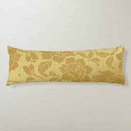 Gouden Gouden Honingraat Bloemen Floral Elegant Lichaamskussen