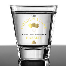 Gouden Gouden Jaren 65ste Verjaardagsfeest Shot Glas
