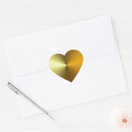 gouden gouden kunst hart sticker (Envelop)