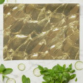 gouden gouden lampen schitterend festief goud theedoek (Gevouwen)