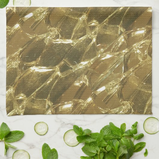 gouden gouden lampen schitterend festief goud theedoek (Gevouwen)