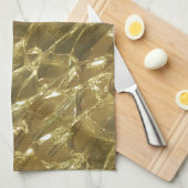 gouden gouden lampen schitterend festief goud theedoek (Quarter Fold)