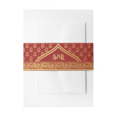 Gouden goudsbloem bloem Mundap boog Monogram bruil Uitnodigingen Wikkel (Voorkant Voorbeeld)