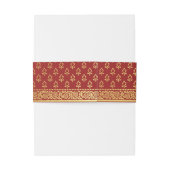 Gouden goudsbloem bloem Mundap boog Monogram bruil Uitnodigingen Wikkel (Achterkant Voorbeeld)