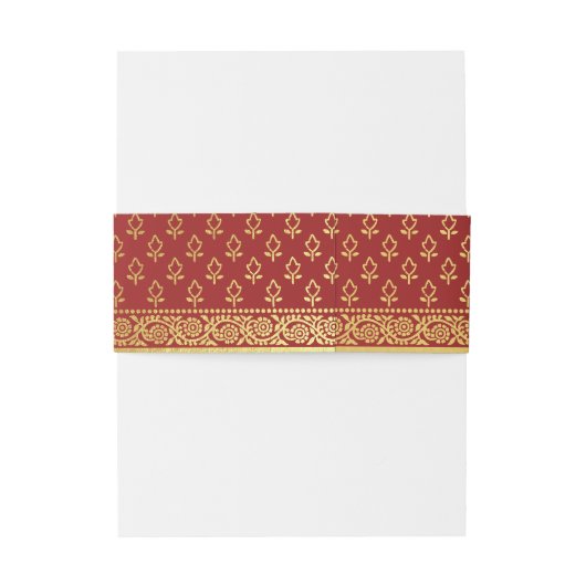 Gouden goudsbloem bloem Mundap boog Monogram bruil Uitnodigingen Wikkel (Achterkant Voorbeeld)