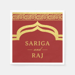 Gouden goudsbloem bloem Mundap luifel boog bruilof Servet