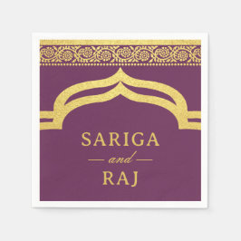 Gouden goudsbloem bloem Mundap luifel boog bruilof Servet