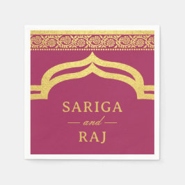 Gouden goudsbloem bloem Mundap luifel boog bruilof Servet