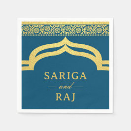 Gouden goudsbloem bloem Mundap luifel boog bruilof Servet