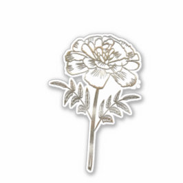Gouden goudsbloem sticker