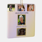 Gouden Gradiënt 5-Foto Familiestuk Keramisch Ornament (Rechts)