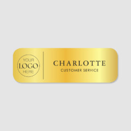 Gouden Gradiënt Custom Logo Kantoor Medewerker Naamplaatje