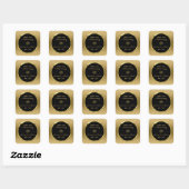Gouden Gradiënt Damast - Jubileum Vierkante Sticker (Vel)