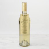 Gouden Gradiënt Elegante Bruiloft Dank u Flessenhanger (Op fles)