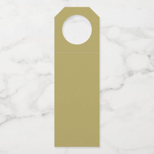 Gouden Gradiënt Elegante Bruiloft Dank u Flessenhanger (Achterkant)