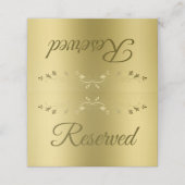 Gouden Gradiënt & Filigraan Elegant Bruiloft Geres Plaatskaartje (Buitenkant ongevouwen)