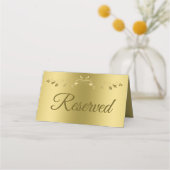 Gouden Gradiënt & Filigraan Elegant Bruiloft Geres Plaatskaartje (Voorkant)