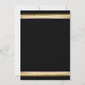 Gouden Gradiënt & Glitter | Roos Gold Floral Guest Kaart (Achterkant)