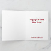 Gouden Gradiënt Jaar Van De Draak 2024 Rood Nieuwj Kaart (Binnen)