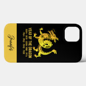 Gouden Gradiënt Jaar van de Dragon Zodiac Naam Zwa Case-Mate iPhone Case (Achterkant (horizontaal))