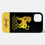 Gouden Gradiënt Jaar van de os Dierenriem Zwart Case-Mate iPhone Case (Achterkant (horizontaal))