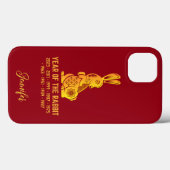 Gouden Gradiënt Jaar van het Konijn Zodiac Naam Ro Case-Mate iPhone Case (Achterkant (horizontaal))
