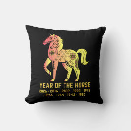 Gouden Gradiënt Jaar van het Paard Dierenriem Zwar Kussen