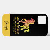 Gouden Gradiënt Jaar van het Paard Zodiac Naam Zwa Case-Mate iPhone Case (Achterkant (horizontaal))