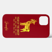Gouden Gradiënt Jaar van het Schaap Zodiac Naam Ro Case-Mate iPhone Case (Achterkant (horizontaal))