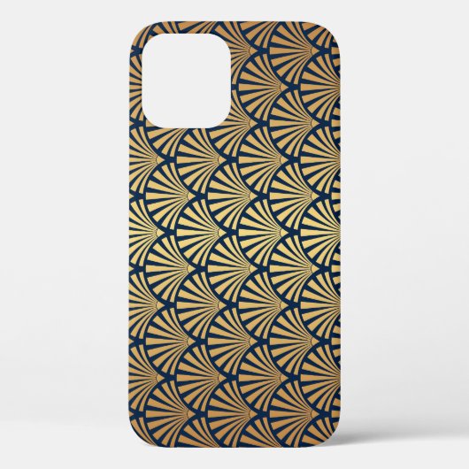 Gouden Gradiënt: Naadloze Art Deco Case-Mate iPhone Case (Achterkant)